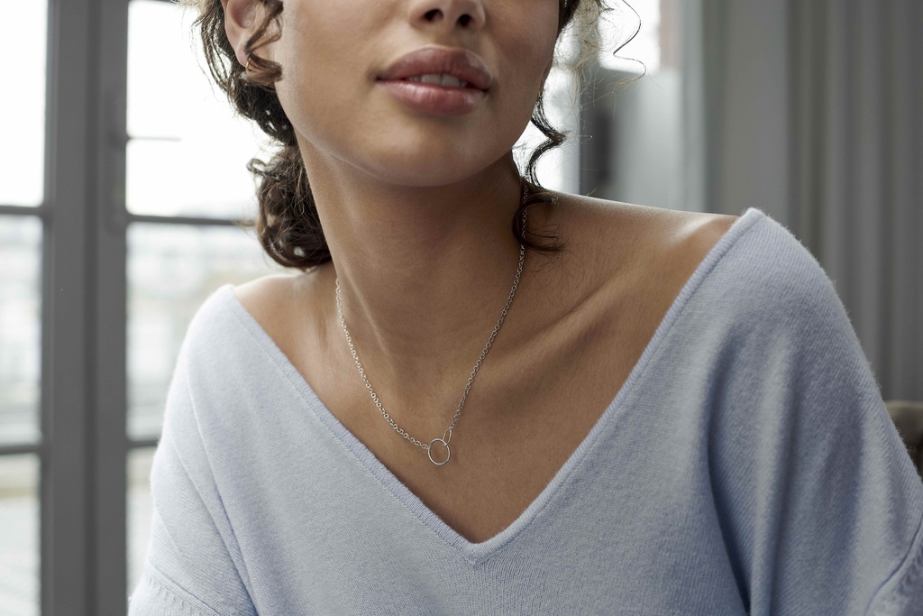 NECKLACE LASSO PHI K1.40 Silver
