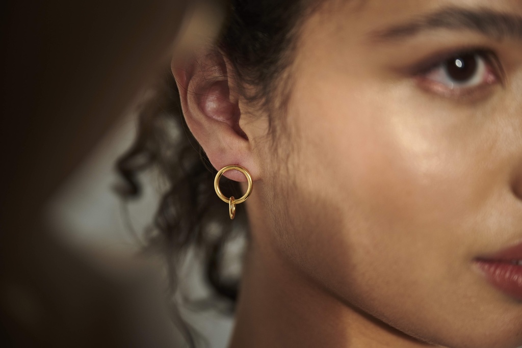 EARRING LASSO PHI O1.92 Yellow (1 PIECE)