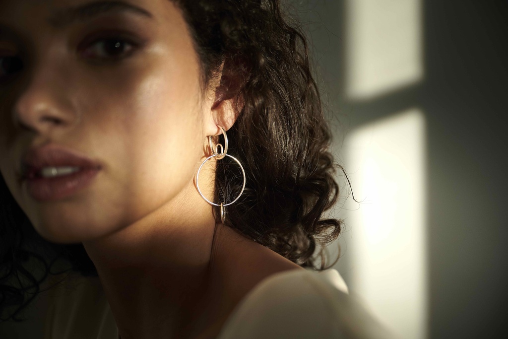 EARRING LASSO PHI O1.93 Silver (1 PIECE)