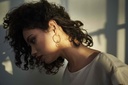 EARRING LASSO PHI O1.94 Yellow(1 PIECE)