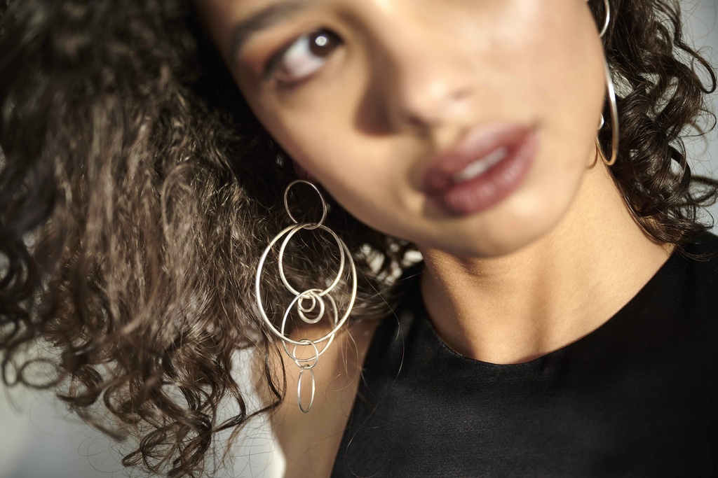 EARRING LASSO PHI O1.96 Silver (1 PIECE)