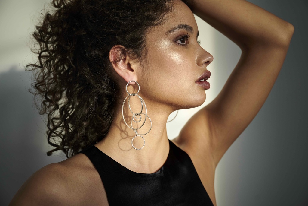 EARRING LASSO PHI O1.96 Silver (1 PIECE)