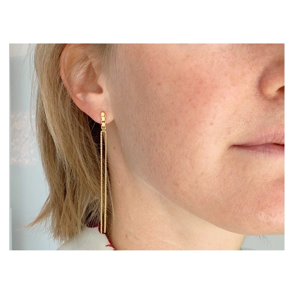 EARRINGS LASSO Cube 01.26 Silver