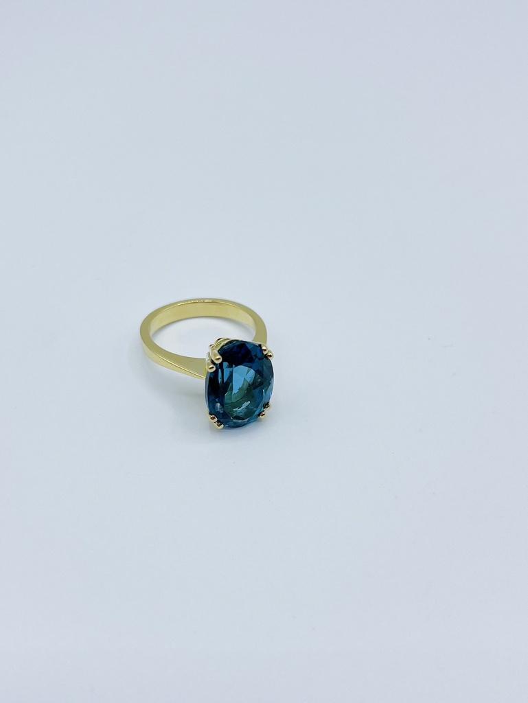 RING LASSO 18kt Yellow Gold & London Topaz