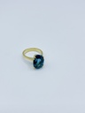 RING LASSO 18kt Yellow Gold & London Topaz