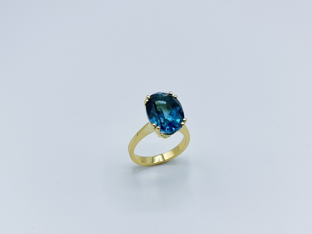 RING LASSO 18kt Yellow Gold & London Topaz