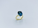 RING LASSO 18kt Yellow Gold & London Topaz