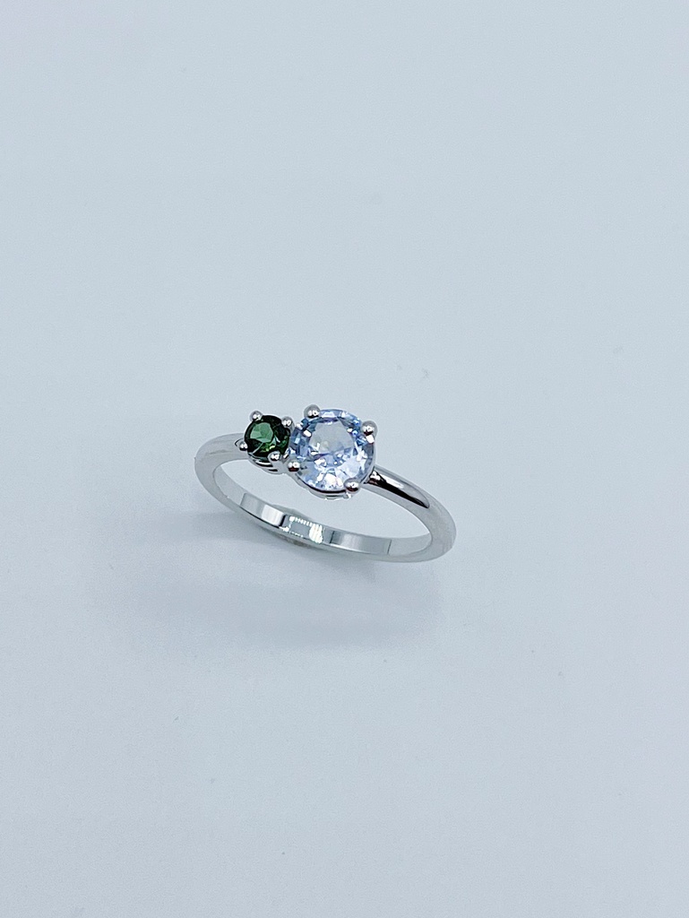 RING LASSO 18kt Yellow Gold & Tourmaline & Sapphire