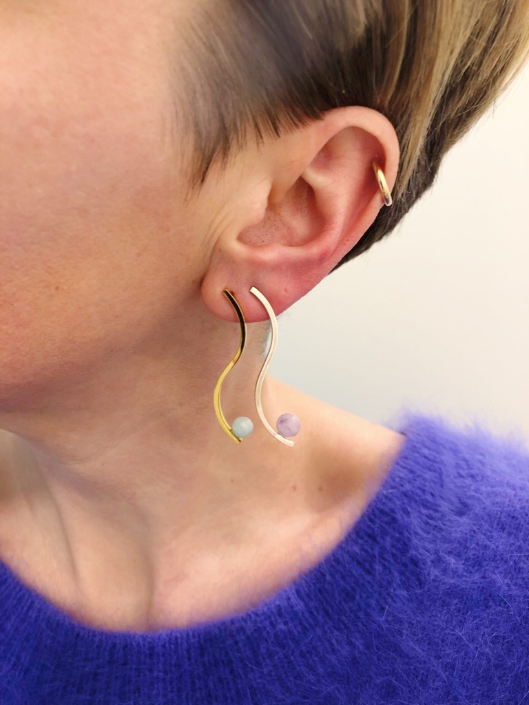 EARRINGS Liesbeth Gemels O16.21 Lapis Lazuli