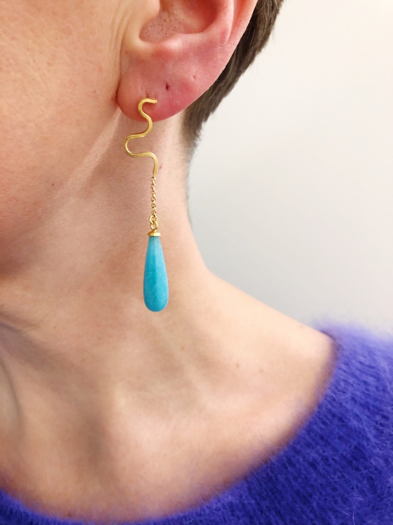 EARRINGS Liesbeth Gemels O16.23 Dumortirite