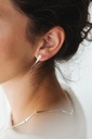 EARRINGS LASSO TWISTED BONE O1.5 Silver
