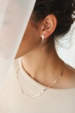 EARRINGS LASSO TWISTED BONE O1.5 Silver