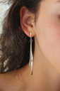 EARRINGS LASSO TWISTED BONE O1.6 Silver 