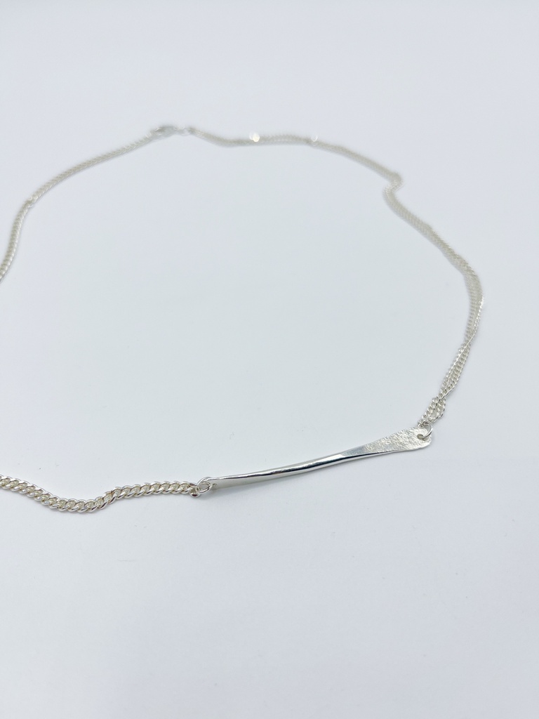 NECKLACE LASSO TWISTED BONE K1.22 Silver 