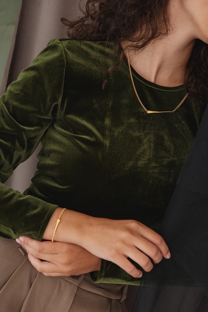 NECKLACE LASSO TWISTED BONE K1.22 Yellow 