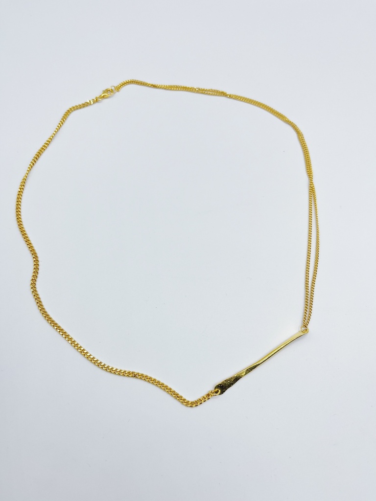 NECKLACE LASSO TWISTED BONE K1.22 Yellow 