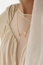 NECKLACE LASSO TWISTED BONE K1.23 Yellow 
