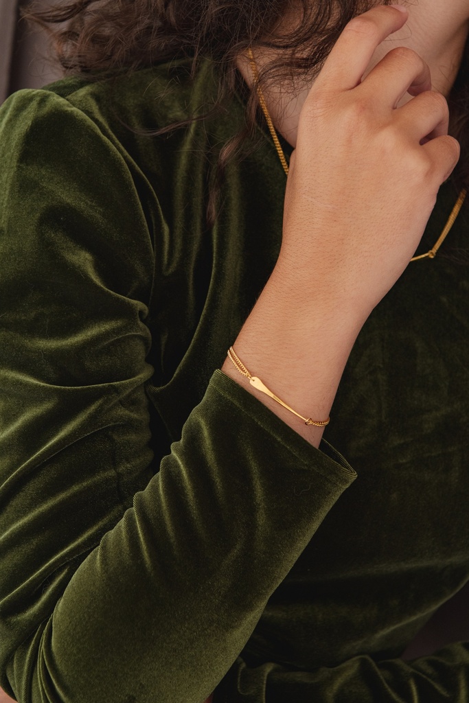 BANGLE LASSO TWISTED BONE A1.35 Yellow