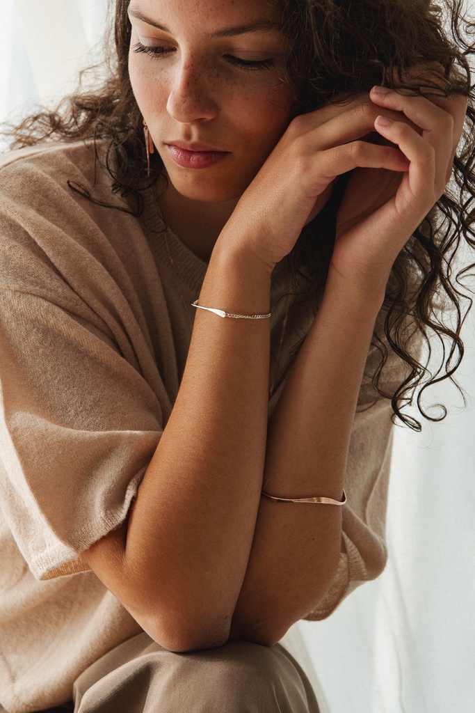 BANGLE LASSO TWISTED BONE A1.35 Rose