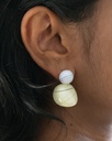 EARRINGS Mussels & Muscels O19.4 Chalcedony & Jade