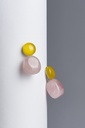 EARRINGS Mussels & Muscels O19.4 Rose Quartz & Agate