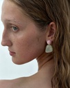 EARRINGS Mussels & Muscels O19.4 Moonstone & Jade