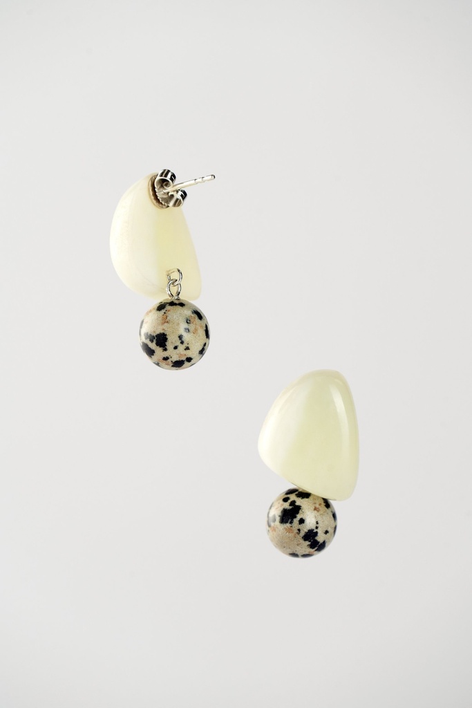 EARRINGS Mussels & Muscels O19.6 Jasper & Jade