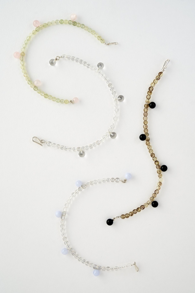 BRACELET Mussels & Muscels A19.1 onyx smokey quartz