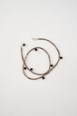 NECKLACE Mussels & Muscels K19.1 onyx smokey quartz