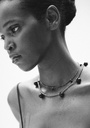 NECKLACE Mussels & Muscels K19.1 onyx smokey quartz