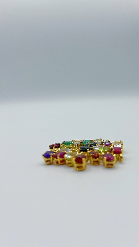 PENDANT LASSO Gem Rhodolite Yellow