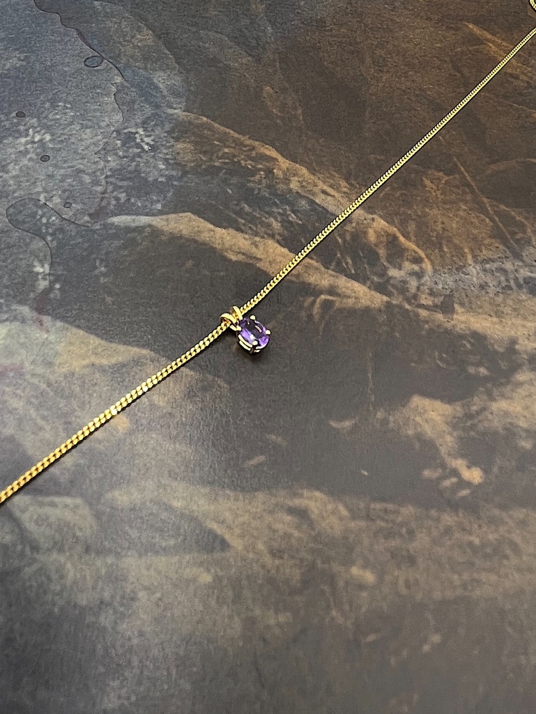 PENDANT LASSO Gem Amethyst Yellow 