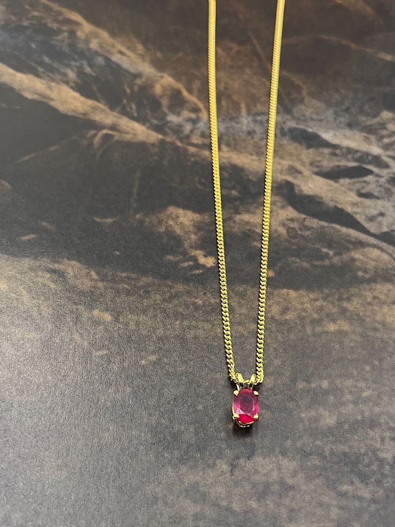 PENDANT LASSO Gem Ruby Yellow