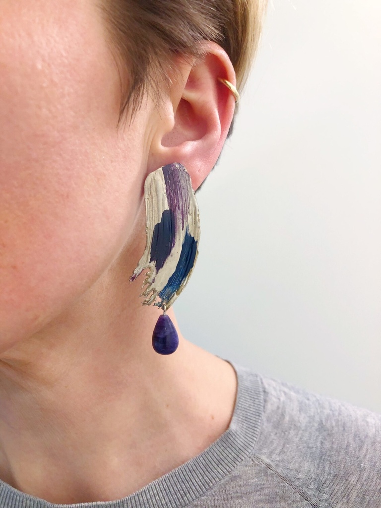 EARRINGS Mass Lee O26.5 Purple