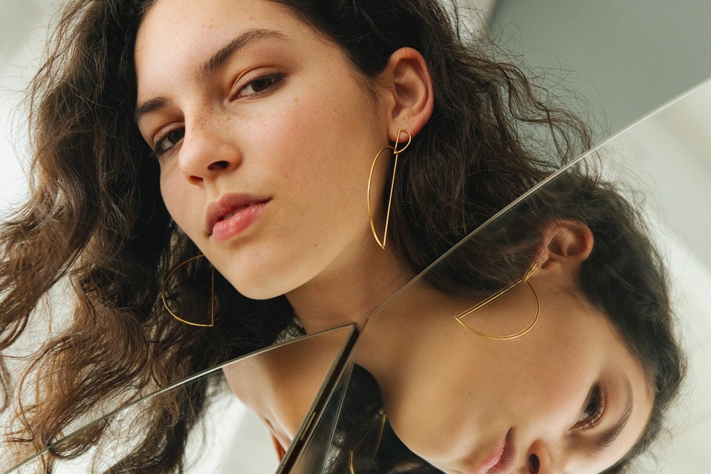 EARRINGS LASSO Circles O1.56 Yellow