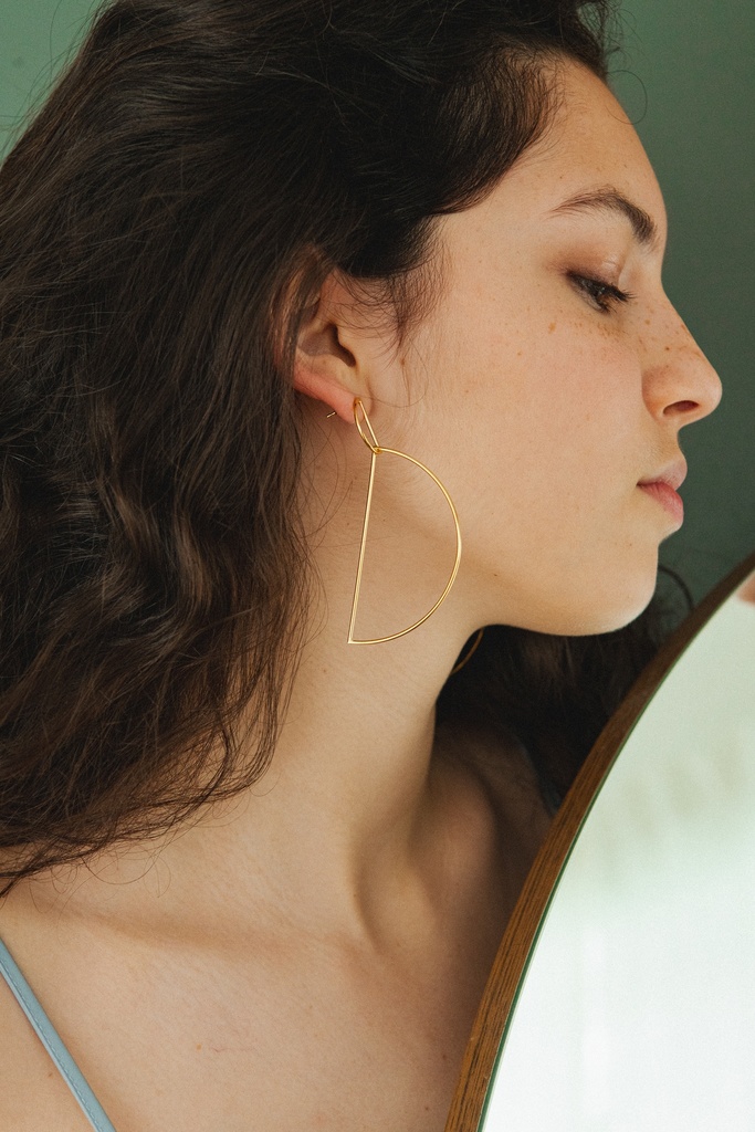 EARRINGS LASSO Circles O1.56 Yellow