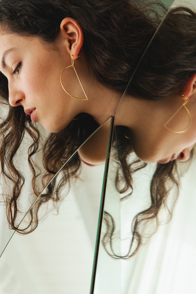 EARRINGS LASSO Circles O1.56 Yellow