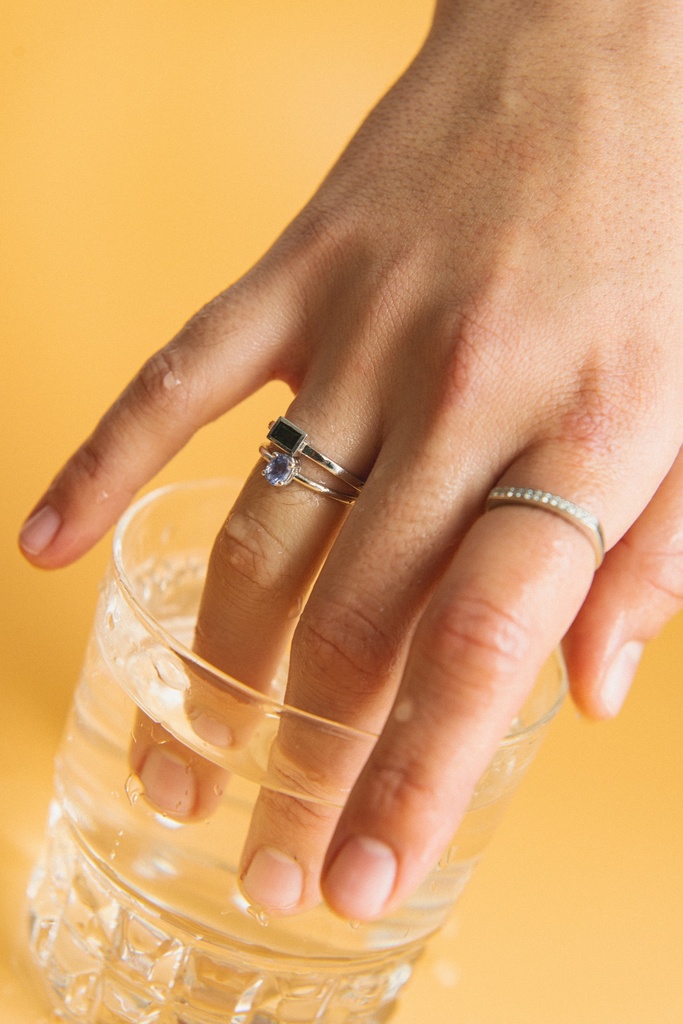 RING LASSO 18kt White gold & Tourmaline 