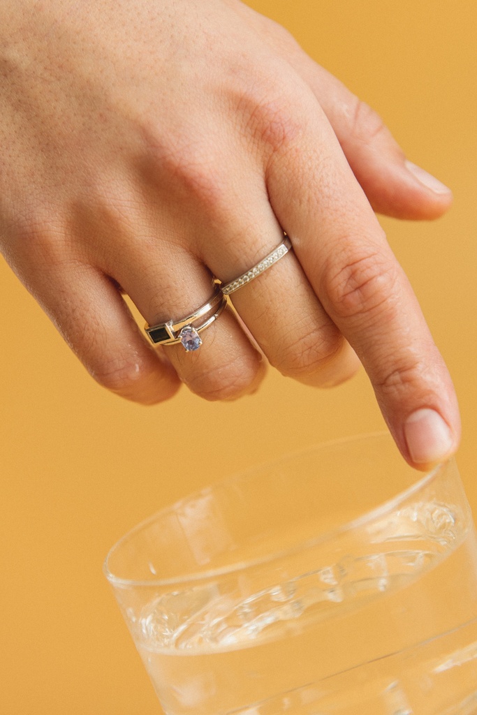 RING LASSO 18kt White gold & Tourmaline 
