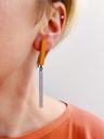 Earrings Karen Vanmol O40.61 Grey Gold