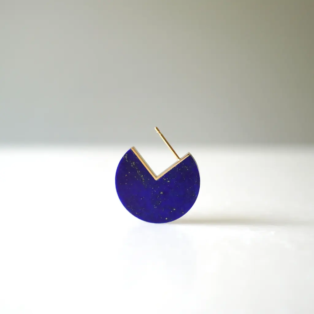 Januka_Slice Earring 18mm Lapislazuli Mini 5.webp