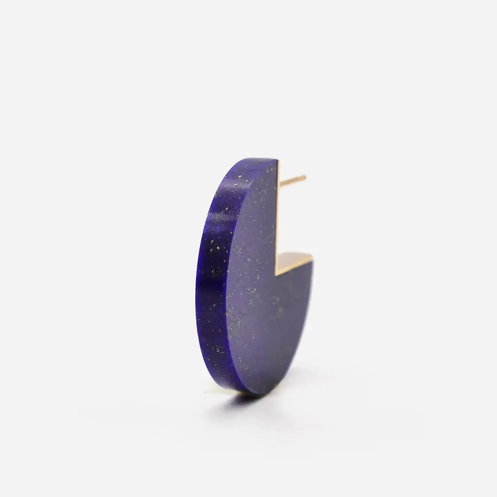 Januka_Slice Earring 18mm Lapislazuli Mini 2.webp