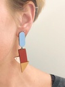 EARRINGS Karen Vanmol O40.50 Rose/Bordeaux/Blue/Green