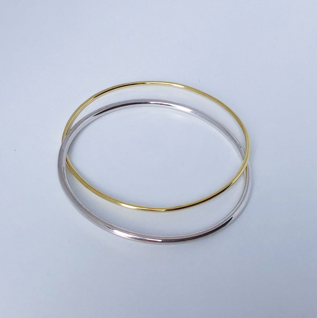 BANGLE LASSO PHI A1.25 Silver/18kt Yellow Gold