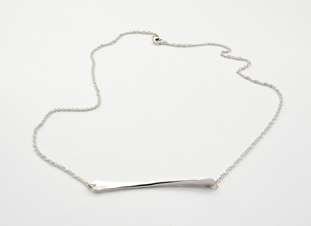 NECKLACE LASSO Twisted Bone K1.10 Silver