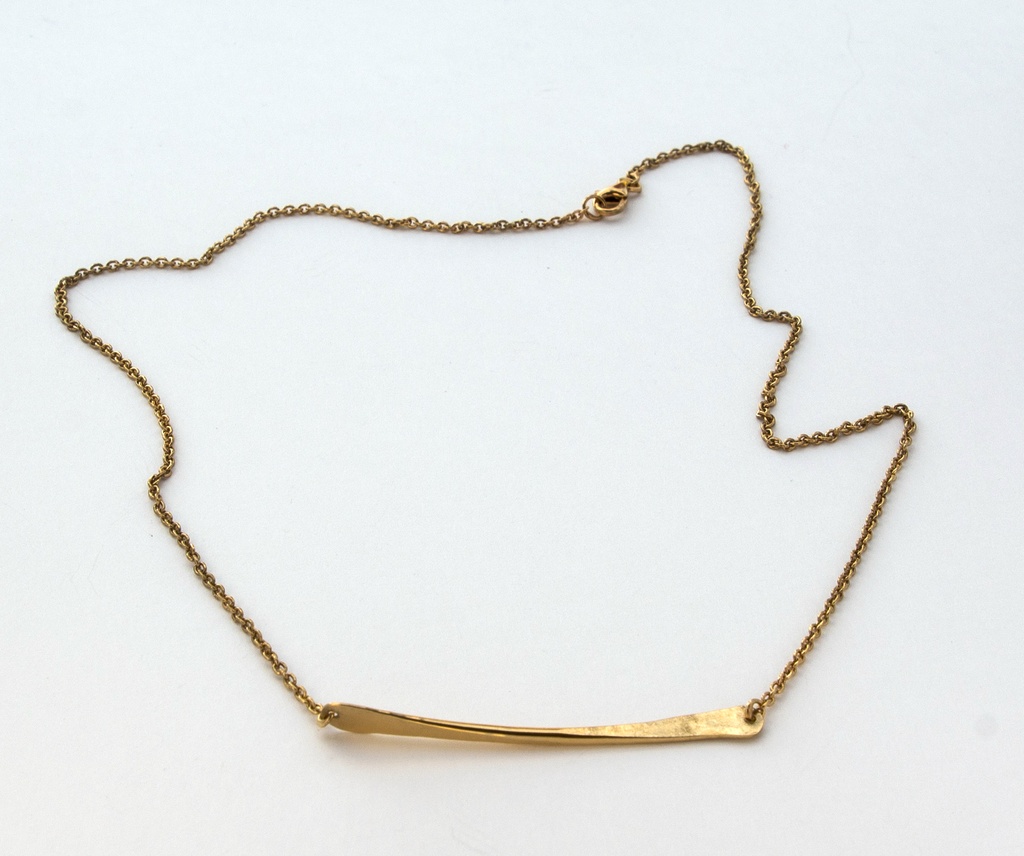 NECKLACE LASSO Twisted Bone K1.10 Yellow