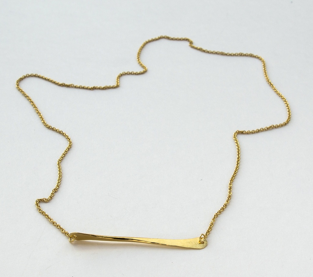 NECKLACE LASSO Twisted Bone K1.10 Long Yellow