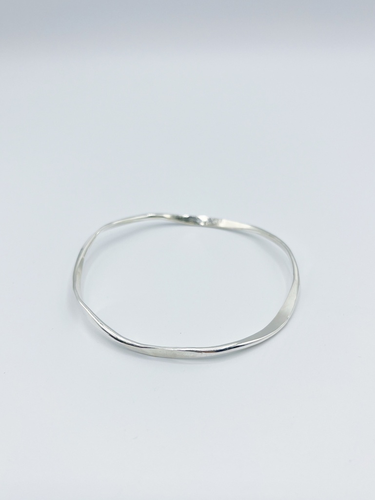 BANGLE LASSO TWISTED BONE A1.6 Silver