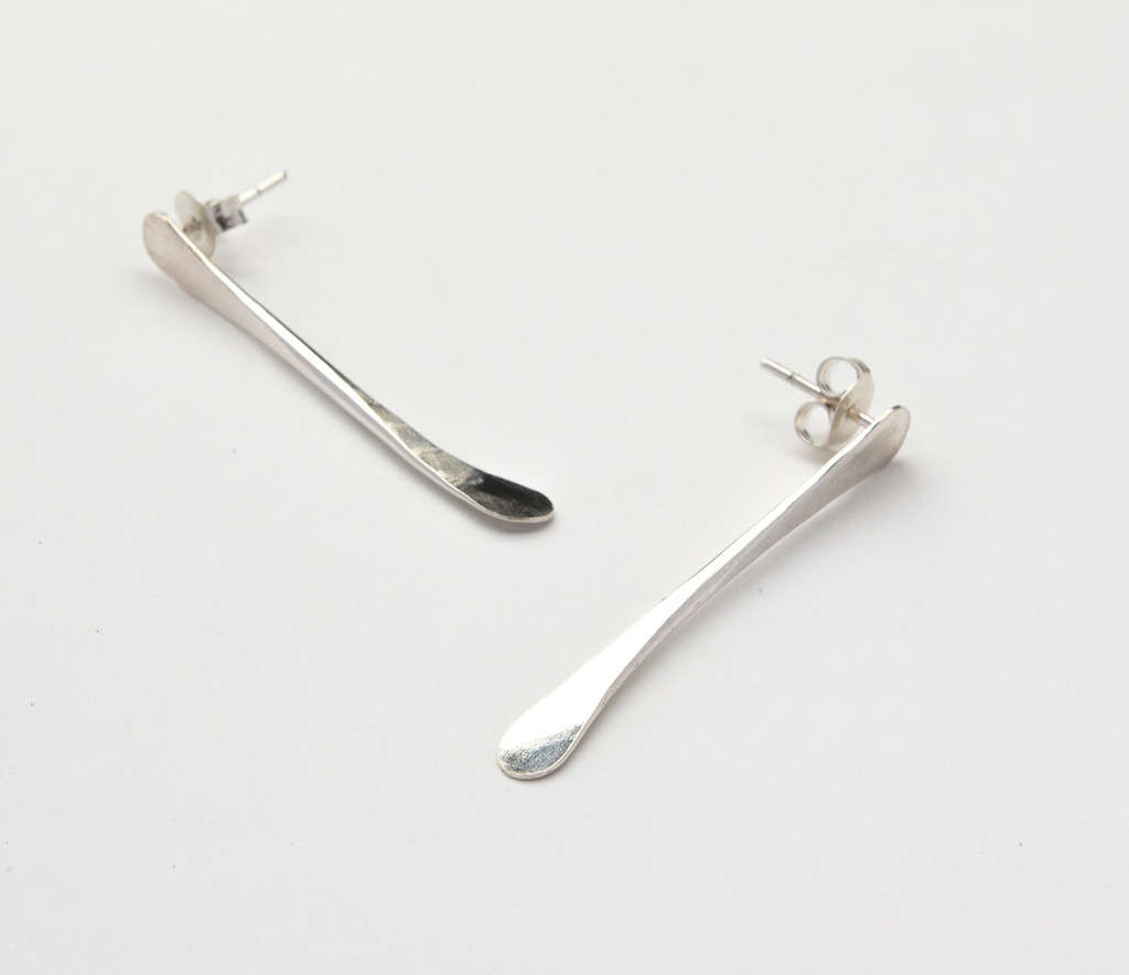 EARRINGS LASSO Twisted Bone O1.6 Silver