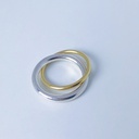 RING LASSO PHI R1.8 Silver/18kt Yellow Gold